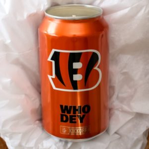 Bud Light Cincinnati Bengals 2017 NFL beer can soy wax candle