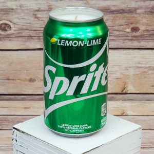 Sprite soy wax candle in recycled Sprite can — lemon-lime scent