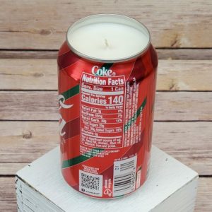 Christmas Gift Coke candle detail
