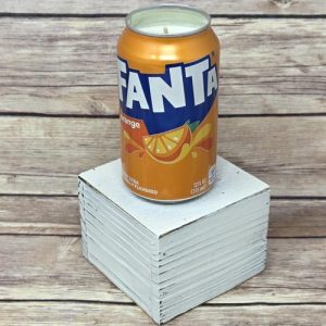Fanta Orange Soda Pop Can soy candle, hand-poured and upcycled