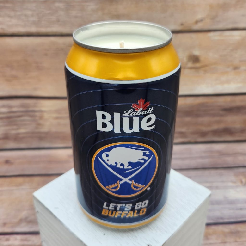 Labatt Blue Buffalo Sabres 2022 candle side