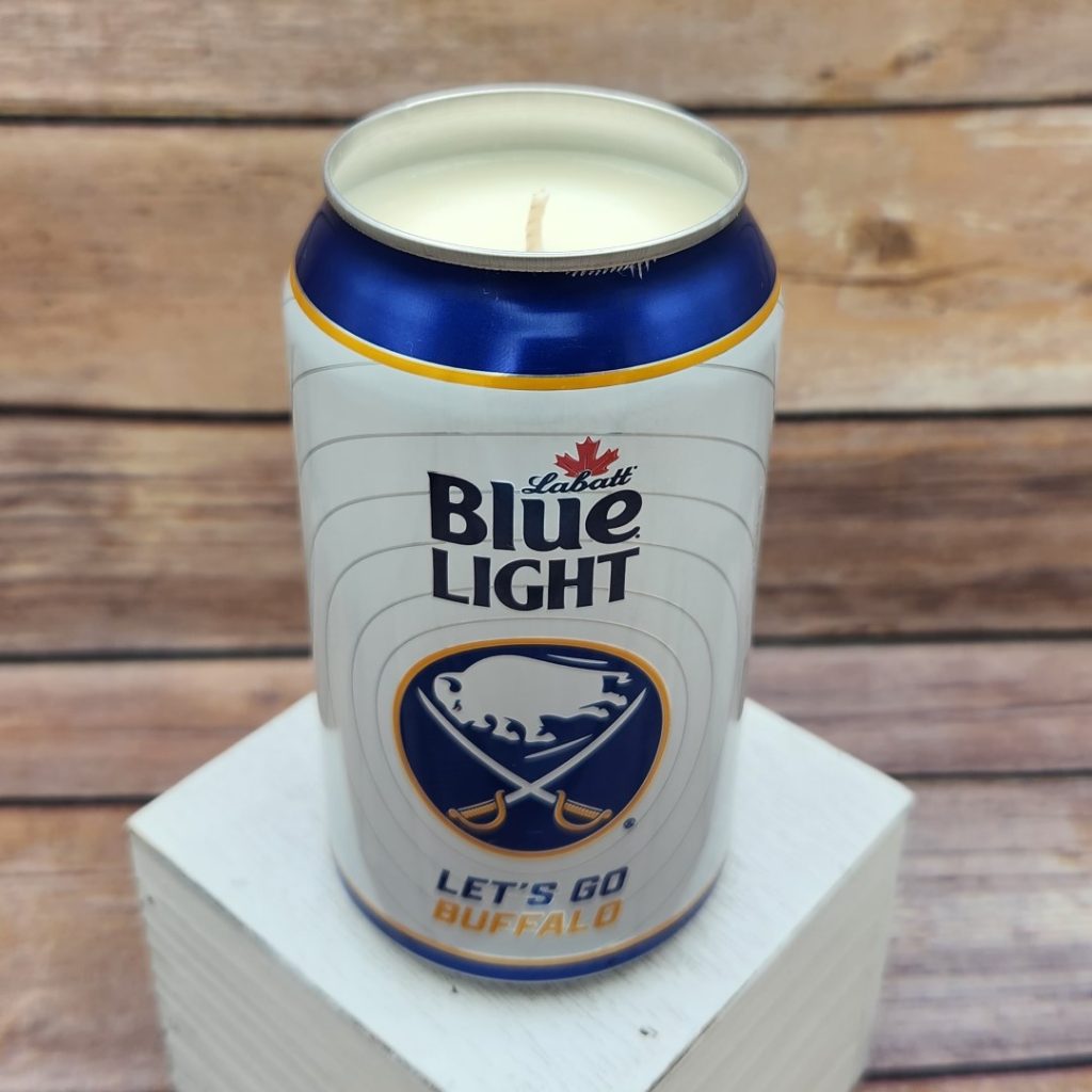 Labatt Blue Light Sabres 2022 candle