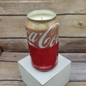 Coke Vanilla candle side view