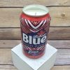 Hand-poured soy candle in a 2024 Labatt Blue Zubaz Buffalo Bills NFL beer can
