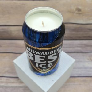 Milwaukee's Best Ice beer can soy wax candle
