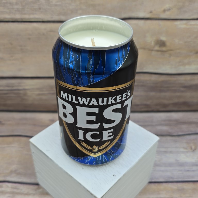 Milwaukee's Best Ice Beer Can Soy Wax Candle with Custom Scent