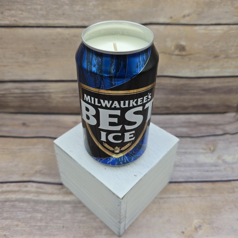 Milwaukee's Best Ice Beer Can Soy Wax Candle with Custom Scent