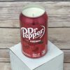 Dr Pepper Cherry soda candle using soy wax in an upcycled can