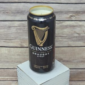 Candle in an upcycled Guinness Draught beer can