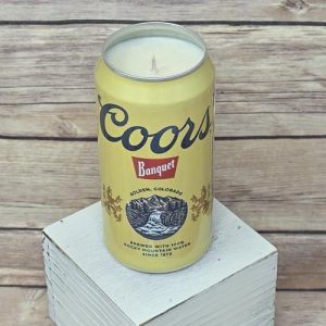 Coors Banquet beer can soy wax candle