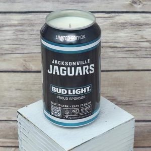 Bud Light Jacksonville Jaguars 2025 candle close up