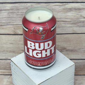 Bud Light 2025 NFL Tampa Bay Buccaneers beer can soy wax candle