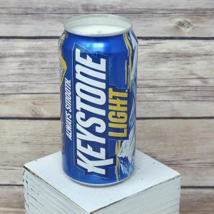 Keystone Light Camo candle side view