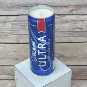 Michelob Ultra beer can soy wax candle