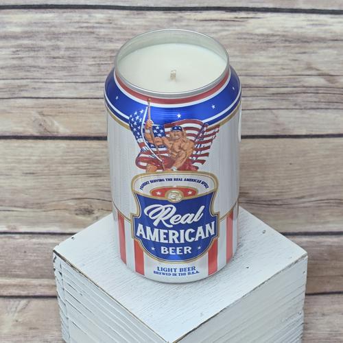 Real American Beer Can Candle